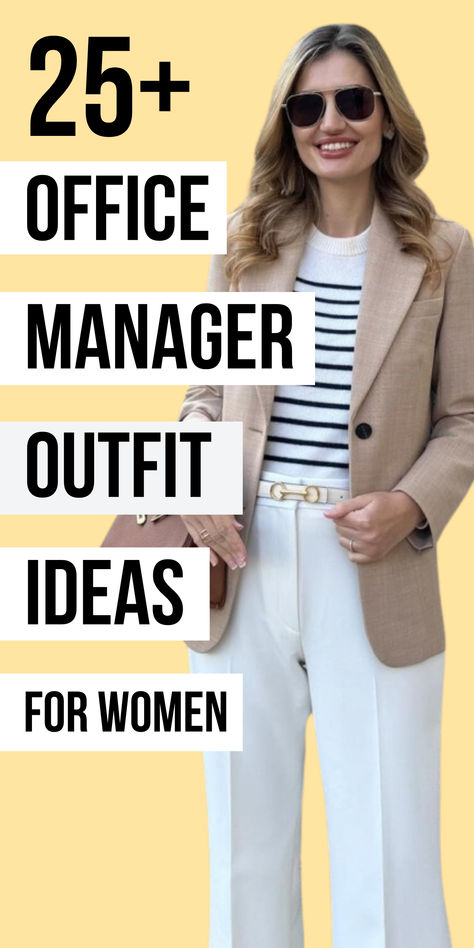 Hey there, office managers! Did you know that dressing well can make a big difference in how people see you at work?  When you look professional and put-together, it shows that you’re serious about your job and ready to take on anything. Plus, it can give you a confidence boost and help you feel like a real boss! But figuring out what to wear can be tough sometimes, right? Business Attire Ideas For Women, For Work Outfit, Trendy Outfits Office, Woman’s Office Outfits, Tan Pants Work Outfit Women, Clothes For Women In 30's Work Wear Office Attire, Fall Work Outfits For Women Midsize, Office Wear Ideas For Women, Asos Work Outfit