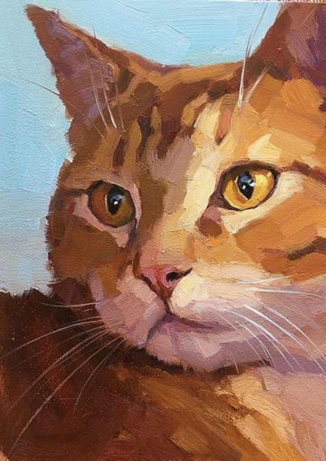 Beautiful painting of a ginger cat #painting #catpainting #catart #art Katya Minkina, Animal Babies, 강아지 그림, Gouache Art, Oil Pastel Art, Cat Artwork, Seni Cat Air, Watercolor Cat, Arte Sketchbook