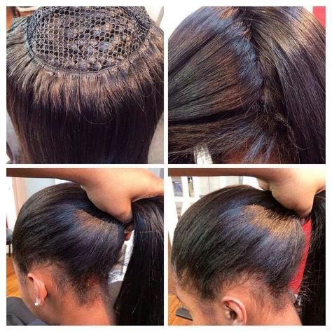 Invisible sew in.. Sew Ins, Sew In Ponytail, Natural Ponytail, Ponytail Weave, Weave Ponytail Hairstyles, Weave Ponytail, Sew In Hairstyles, Sew In Weave, Bun Updo