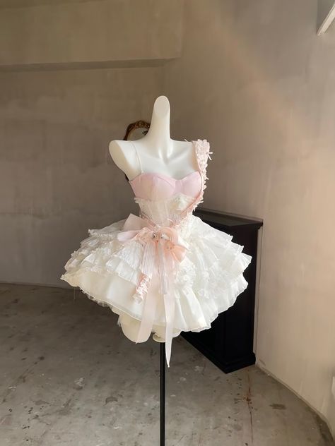 Haute Couture, Poofy Short Dress, Ballet Performance Outfit, Balletcore Dress, Mini Ball Gown, Ballet Inspired Fashion, Dream Prom Dress, Pink Birthday Party, Music On Spotify