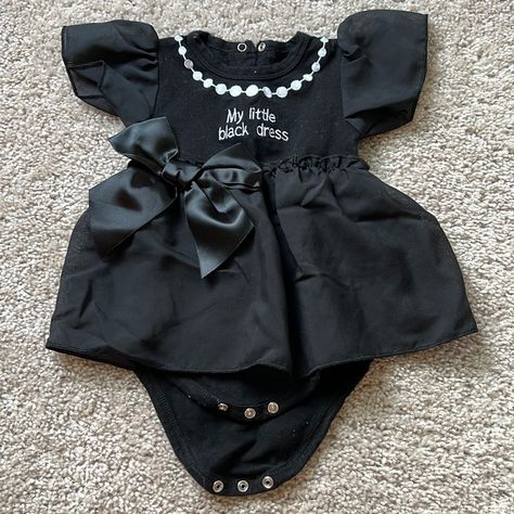 Baby Girl Onesie, My Little Black Dress - Size 3-6 Months. Nwot And Never Worn. Baby Stroller, Goth Baby Nursery, Gothic Baby Nursery, Goth Baby Nursery Walmart, Baby Black Dress Infants, Gothic Baby Clothes, Alternative Baby Clothes, Emo Baby Clothes, White Baby Clothes