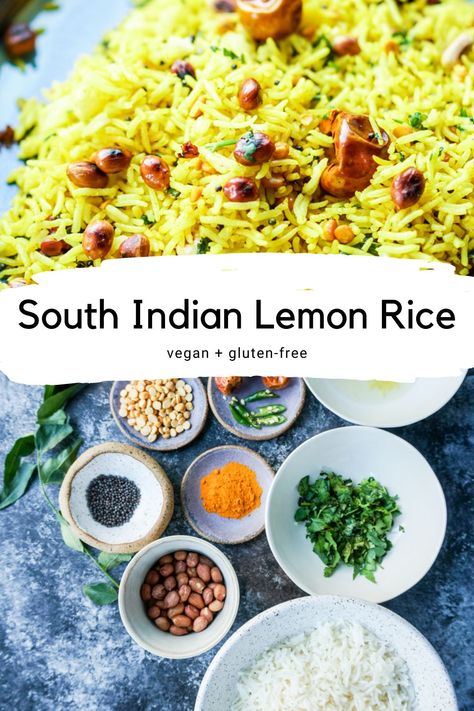 Essen, Lemon Indian Rice, Lemon Rice Indian Recipe, Lemon Fried Rice, Lemon Rice Indian, Lemon Rice Recipes Indian, Indian Lemon Rice Recipes, Indian Rice Recipes Basmati, Indian White Rice