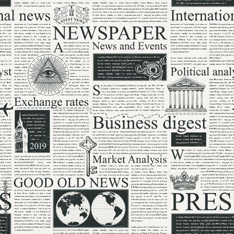 Old Newspaper Aesthetic Background, Softie Wallpapers, Newspaper Page, Newspaper Wallpaper, Newspaper Collage, Newspaper Background, Newspaper Wall, Retro Wallpaper Iphone, Print Background