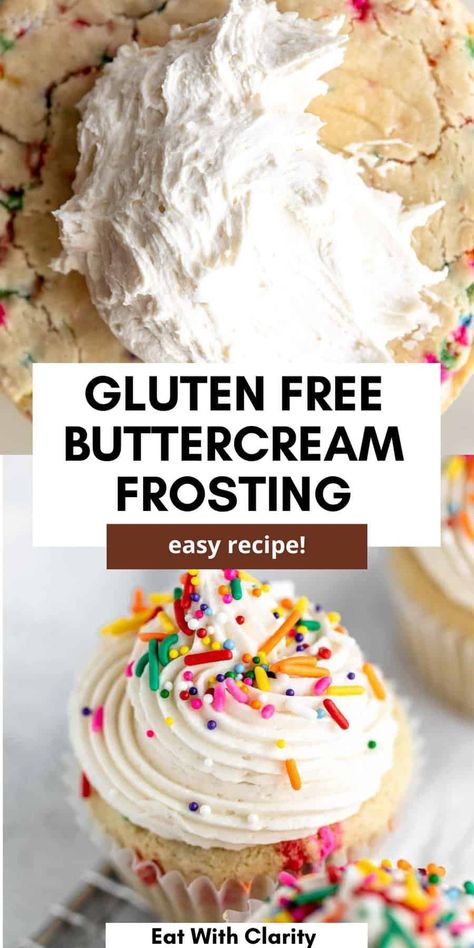 Allergy Free Frosting, Gluten Free Icing For Cupcakes, Gluten Free Fondant Recipe, Gluten Free Buttercream Frosting, Gluten Free Icing For Cake, Gluten Free Baking Tips, Writing Icing Recipe, Gluten Free Frosting Recipe, Healthy Frosting Recipe