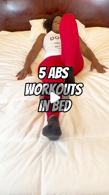 Bernice-Online Fitness Coach Modified Workouts on Instagram: "Here are 5 Abs workouts for you to do in bed. Full version with warm up and cool down will be available on YouTube soon. Remember doing something is better than nothing. As always, if you have health issues, check with your doctor prior to starting any exercise regimen. Follow on YouTube for many full length videos.  #bedworkout #athomeworkouts #homeworkouts #homeworkout #beginner #needhelp #workoutmotivation #homeworkoutideas #athome #bed #fitness #workout" Stomach Exercises In Bed, Core Exercises In Bed, Abs In Bed Ab Workouts, Lazy Exercise Beds, In Bed Ab Workout, Bed Ab Workout, Bed Workouts For Flat Stomach, Bed Exercises For Stomach, Bed Exercises For Flat Stomach