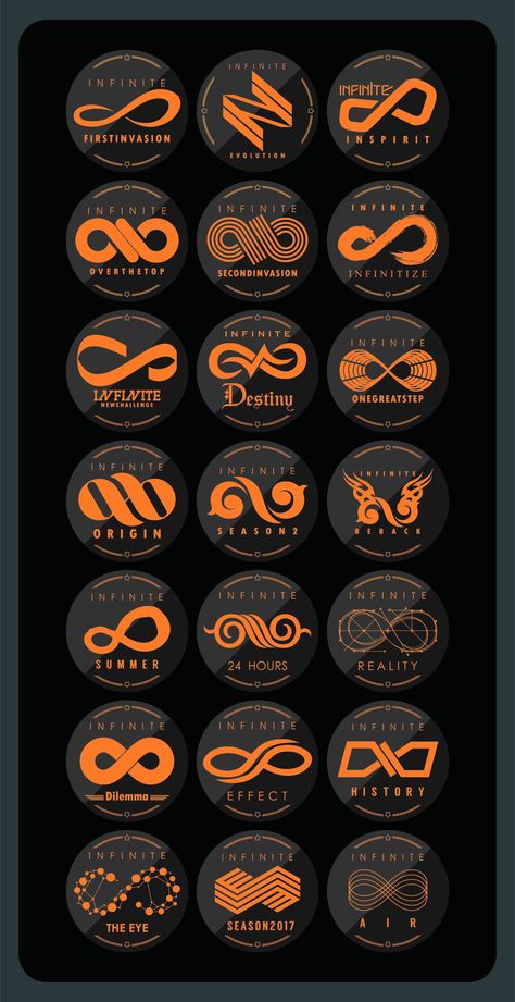 Infinity Logo, Infinity Logo Design Creative, Logo Infinity Design Symbols, Infinite Logo, Logo Design Infinity, Infinite Symbol, Logo Infinity, Infinite Kpop, Infinite Members