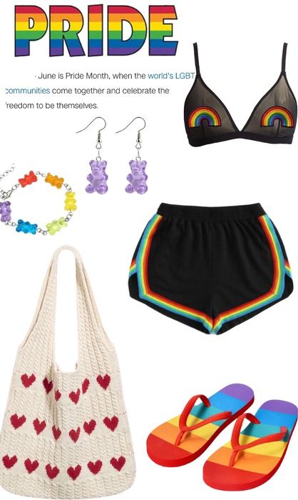 pride Outfit | ShopLook Cheap Trendy Tops For Pride, Y2k Pride Outfits, Pride Parade Outfit Aesthetic, Outfits Inspired By Pride Flags, Women’s Pride Outfit, Pride Parade Outfit Ideas, Lgbtq Outfit, Pride Clothes, Pride Parade Outfit