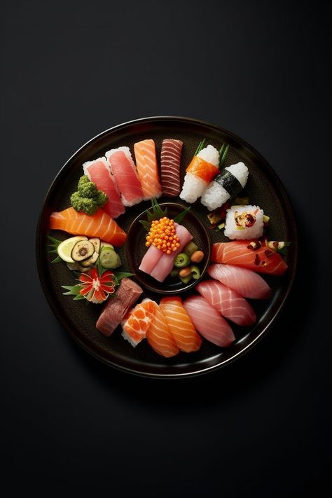 Japanese Food Photography, Restaurants In Japan, Sushi Style, Sushi Menu, Types Of Sushi, Sushi Night, Salmon Sushi, Gourmet Dinner, Sushi Art