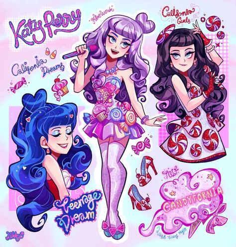 Pop Drawing, Pin Up Cartoons, Kitsch Art, Singer Art, Candy Sweet, Art Rules, Cartoon Girls, Different Art Styles, Creative Artwork