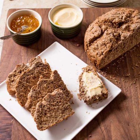 Irish Brown Soda Bread | Cook's Illustrated Irish Brown Soda Bread, Soda Breads, Brown Soda Bread, Soda Bread Recipe, Bread Toppings, Donut Toppings, Irish Soda Bread Recipe, Cookie Toppings, America's Test Kitchen Recipes