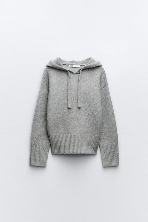 Hoodie Zara, Dream Hoodie, Skandinavian Fashion, Knitted Hood, Fashion Wishlist, Zara Sweater, Stockholm Fashion, Knit Hoodie, Cute Everyday Outfits