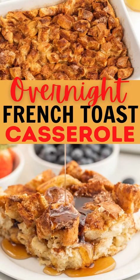 French Toast Casserole Easy Quick, Brunch Casseroles, Easy French Toast Casserole, Cinnamon Roll French, Breakfast Favorites, Baked French Toast Casserole, Cinnamon Roll French Toast, Breakfast Recipies, Future Chef