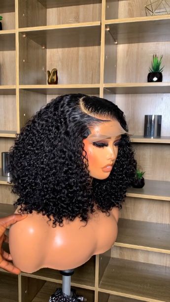 Original Human Hair Wigs, Style For Curly Wig, Styling Closure Wig, Human Hair Wigs Styles, Wig Curly Hairstyles, Weavon Hairstyles, Closure Curly Wig, Wigs Videos, Lace Hairstyles