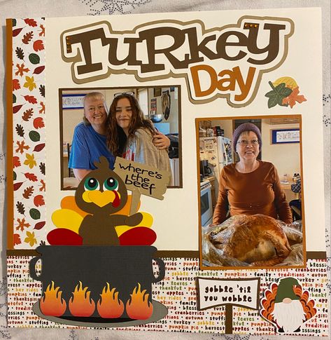 Thanksgiving Layouts Scrapbooking Ideas, Thanksgiving Scrapbook Pages, Thanksgiving Scrapbook Layouts, Thanksgiving Scrapbook, Scrapbook Backgrounds, Pumpkin Family, Holiday Scrapbook, Pumpkin Cranberry, Out On A Limb