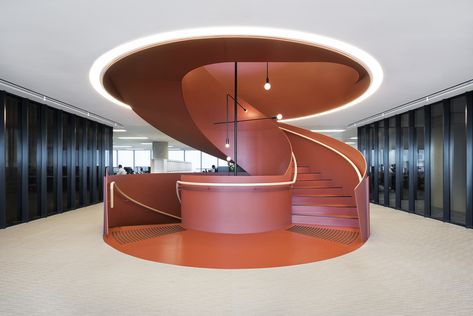 Australian Interior, Stairway Design, Australian Interior Design, Staircase Decor, Stair Handrail, Interior Design Awards, Spiral Stairs, Interior Stairs, Workplace Design