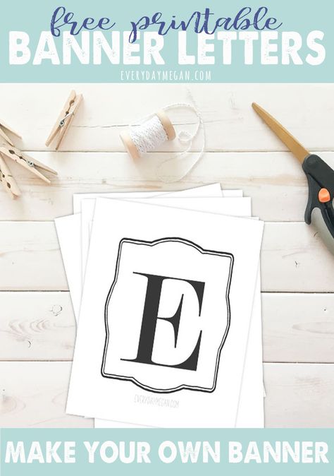 Congratulations Banner Printable Free, Letter Printables Free, Free Printable Letters For Banners, Shiplap Frame, Make Your Own Banner, Free Printable Banner Letters, Envelope Template Printable, Welcome Home Banners, Printable Birthday Banner