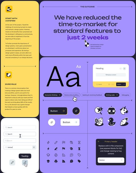 Design System | Behance Design System Presentation, Website Design System, Ux Case Study Presentation, Design System Ui, Advertising Campaign Design, Ux Case Study, Hierarchical Structure, System Design, Food Videos Cooking