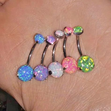 Opal Belly Button Ring, Opal Belly Ring, Belly Piercing Jewelry, Xmas Wishlist, Piercing Ideas, Button Rings, Belly Piercing, Belly Button Piercing, Belly Rings