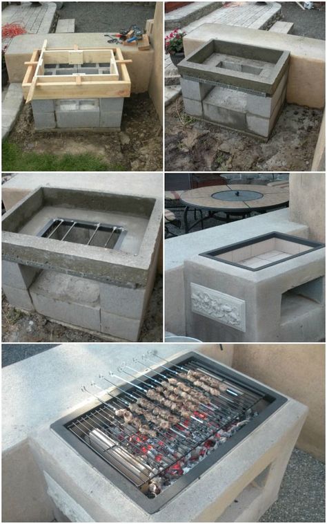 We still grill a lot even though it is cold outside, yet we see most of us buy electrical or gas grill directly, and seldom do we build ourselves. Making grill by ourselves looks complicated but after seeing this perfectly fit cinder block grill by Morgan family, I totally changed … Grill Diy, Taman Air, Car Rims, Diy Grill, Cinder Blocks, Creative Genius, Bbq Pit, Cinder Block, Ideas Patio