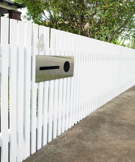 Easy Fence, House Fence Design, Add Value To Your Home, Fence Doors, Timber Fencing, Front Fence, White Fence, Horizontal Fence, Building A Fence