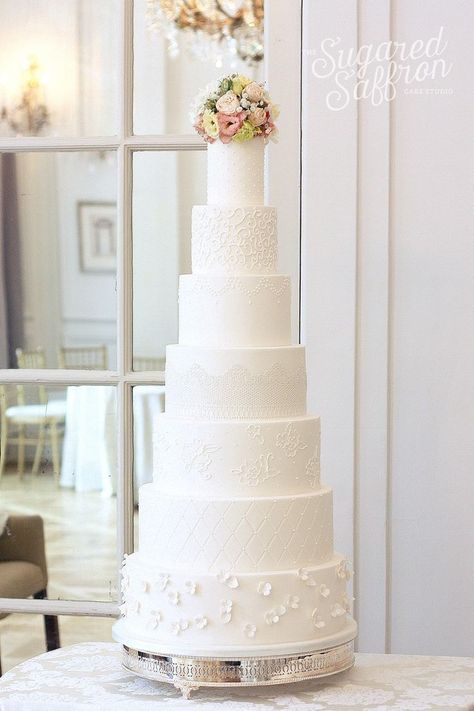 Saffron Cake, Large Wedding Cakes, Tall Wedding Cakes, Cake Book, Artist Cake, Round Wedding Cakes, Pretty Wedding Cakes, Big Wedding Cakes, Wedding Cake Pictures