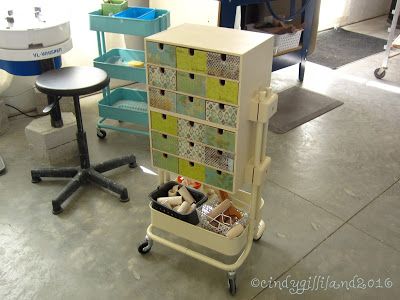 Stamp Organizer Dream Cart - Ikea Hack Diy Video Game Room, Raskog Ikea, Raskog Cart, Wood Clamps, Ikea Cart, Boho Bedroom Ideas Bohemian, Ikea Raskog, Craft Cart, Wonderful Husband