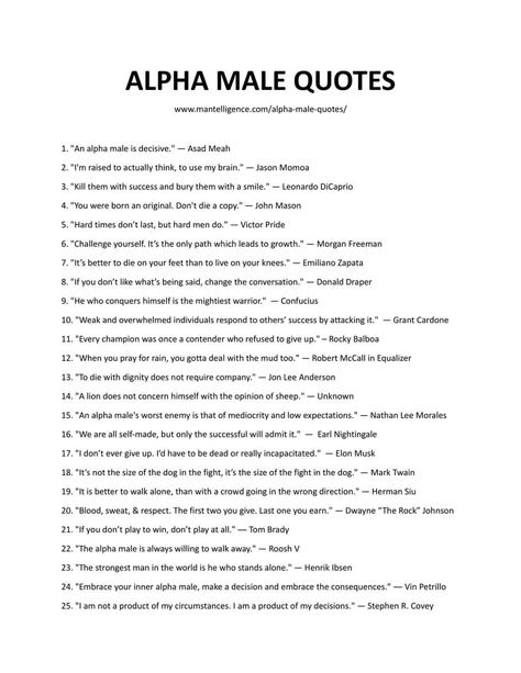 Downloadable and Printable List Quotes For Alpha Male, Alpha Male Captions, Alpha Quotes Men, Alpha Male Quotes, Male Quotes, Alpha Quote, Ego Boost, Viking Quotes, The Company You Keep