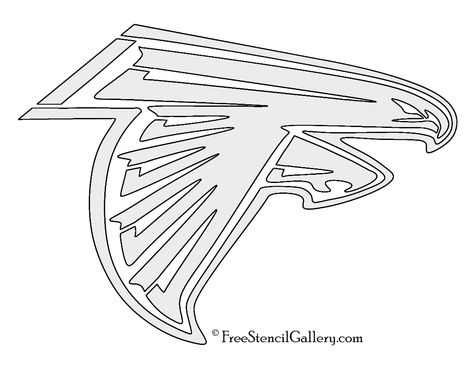 NFL Atlanta Falcons Stencil | Free Stencil Gallery Atlanta Falcons Stadium, Falcon Drawing, Free Stencils Printables Templates, Atlanta Braves Wallpaper, Eagles Colors, Stencils Printables Templates, Seahawks Colors, Falcons Logo, Football Coloring Pages