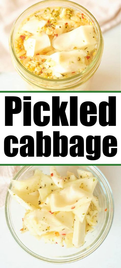 Quick pickled cabbage recipe you can enjoy as a snack or side dish. Use pickling spices and mason jars for the best St. Patricks Day recipe. #pickledcabbage #cabbagerecipe Picked Cabbage, Pickled Cabbage Recipe, Quick Pickled Cabbage, Wife Cooking, Recipe For Tacos, Pickling Spices, Easy Cabbage Recipes, Baked Cabbage, Quick Pickled