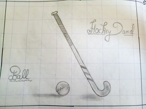 Shades Drawing, Shading Drawing, Hockey Stick, Hockey, Shades, Ice Hockey