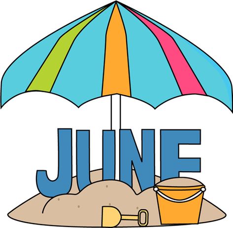 Free Month Clip Art | Month of June at the Beach Clip Art Image - the word June in blue, in ... June Clipart, Beach Clip Art, Beach Clips, Arts Month, Seasons Months, Beach Clipart, Hello July, Calendar Pictures, Beach Illustration