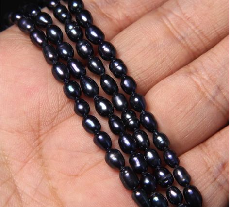 4-4.5mm Black Freshwater Pearl Beads Oval Natural Pearls Punch Loose Beads For Jewelry Making Necklace DIY Craft Accessories 14" Black Freshwater Pearls, Jewelry Making Necklace, Necklace Diy, Natural Pearl, Craft Accessories, Beads For Jewelry Making, Beads For Jewelry, Natural Pearls, Diy Necklace