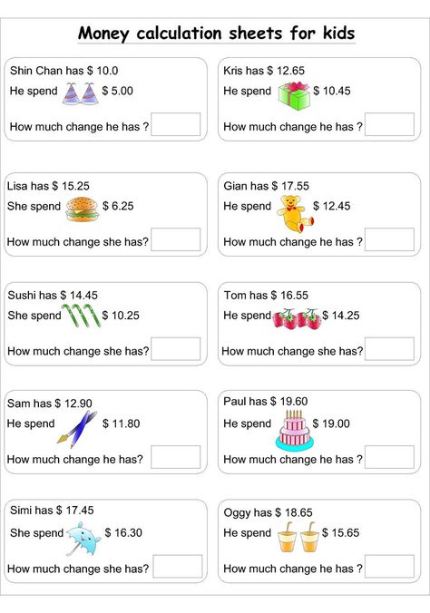 Money calculation worksheet 2 Worksheet On Money For Class 1, Money Worksheets For Grade 1, Money Concept Worksheets, Money Worksheets 1st Grade, Money Worksheets 2nd Grade, Money Practice, Money Math Worksheets, Logic Thinking, Worksheet Math