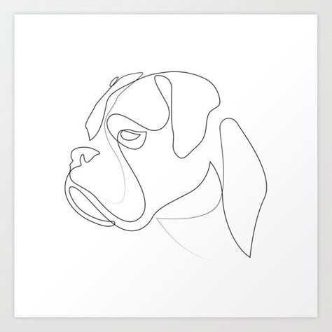 Boxer Dog Line Drawing, Boxer Line Drawing, Boxer Line Art, Boxer Dog Line Art, Boxer Outline Tattoo, Boxer Tattoo Dog, Boxer Dog Tattoo Ideas, Boxer Outline, Out Line Drawing