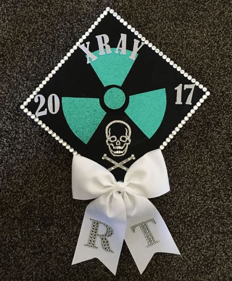 X Ray Tech Graduation Cap, X Ray Graduation Caps, Radiology Graduation Cap, Career Memes, Radiology Graduation, Rad Tech Student, Radiology Schools, Graduation Wishes, Radiologic Technology