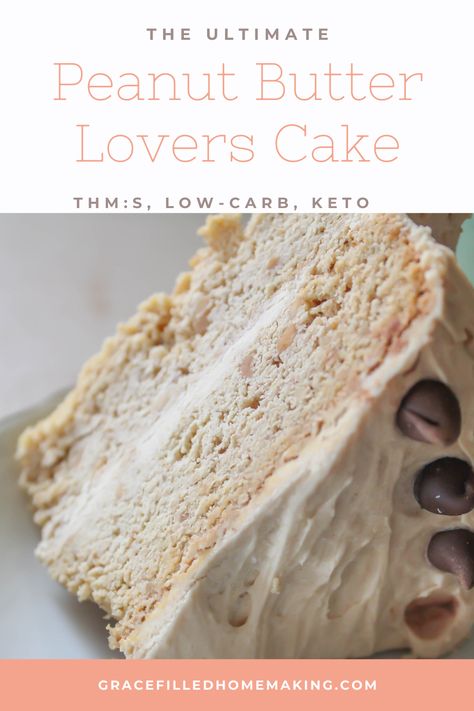 Thm Peanut Butter, Peanut Butter Lovers Cake, Bakery Style Cake, Thm Sweets, Trim Healthy Mama Dessert, Mini Cake Pans, Thm Desserts, Light Cakes, Keto Cake