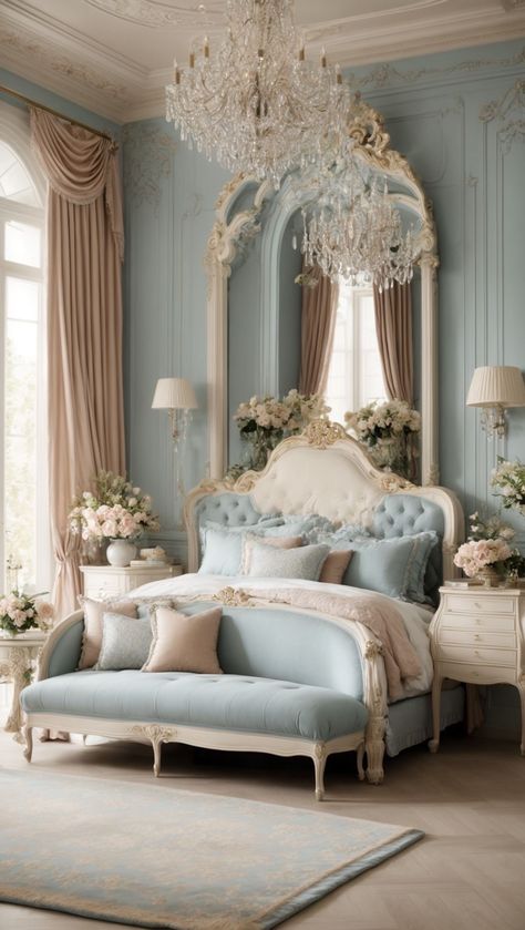 Elegance Bedroom, French Style Bedroom Furniture, French Style Bedroom, Fancy Bedroom, Classic Bedroom, Dream House Rooms, Dreamy Bedrooms, Elegant Bedroom, Dream House Interior