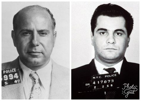 At Lewisburg, Gotti confronted Carmine Galante. Gotti had the nerve to complain to Galante that he was bribing guards to get steaks, other delicacies, and booze for himself and nine or ten Bonanno wiseguys and associates. The upstart Gotti demanded that the don share the wealth with other imprisoned mobsters. Gotti's boldness and poise so impressed Galante that he expressed interest in enlisting him in his own family. Informers reported that Galante said, "I'd like to have him in my crew. Carmine Galante, Bonanno Family, Italian Mobsters, Gambino Family, Italian Mafia, Newspaper Front Pages, The Nerve, Al Capone, Be The Boss