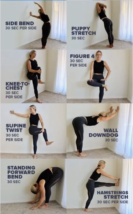 Fitness Stretches, Wall Stretches, Wall Stretch, Tight Shoulders, Insanity Workout, Relieve Back Pain, Fitness Photos, Popsugar Fitness, Anytime Fitness