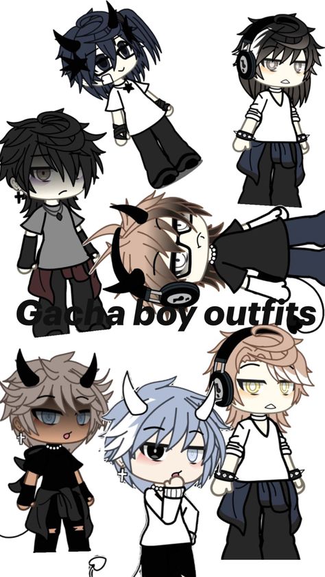 Gacha life make outfits Gacha Boy Outfits, Gacha Life Sleep Outfits, Gacha Boy, Peppa Pig Funny, Gacha Base Poses Cute, Make Outfits, Black Cat Drawing, Characters Inspiration Drawing