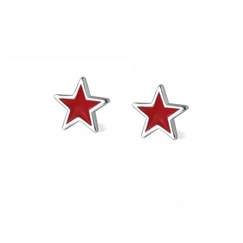 Star Earrings | Red Star Stud Earrings Silver, Star Jewelry Birthday Gift for Teen Girls Star Stud Earrings, Stud Earrings Silver, Birthday Gifts For Teens, Funky Design, Star Earrings Stud, Funky Jewelry, Star Jewelry, Earrings Red, Birthday Jewelry Gift