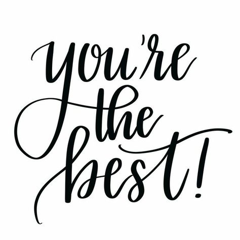 "You're the Best!" Calighrapy Ideas, Calighrapy Letters, Hand Lettering Inspiration, Hand Lettering Fonts, Calligraphy Quotes, Hand Lettering Quotes, Creative Lettering, Lettering Practice, Lettering Styles