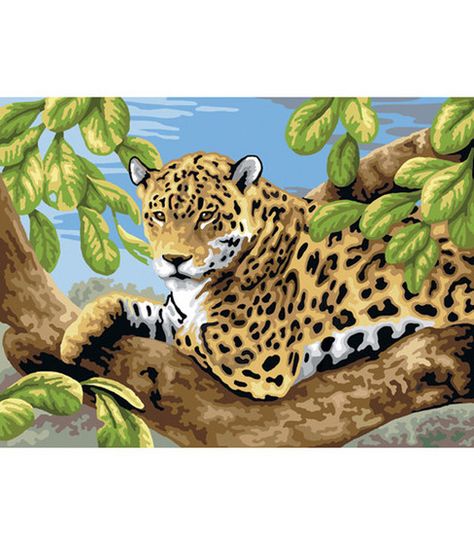 Jungle Cat, Easy Art Projects, Paint Types, Acrylic Paint Set, Paint By Numbers, Arte Animal, Paint By Number Kits, Favorite Hobby, Needlepoint Canvases