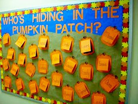 26 Awesome Autumn Bulletin Boards to Pumpkin Spice Up Your Classroom Autumn Bulletin Boards, Board Ideas For Preschool, Bulletin Board Ideas For Preschool, Fall Church Bulletin Boards, Fall Bulletin Board Ideas, Daycare Bulletin Boards, October Bulletin Boards, November Bulletin Boards, Thanksgiving Bulletin Boards