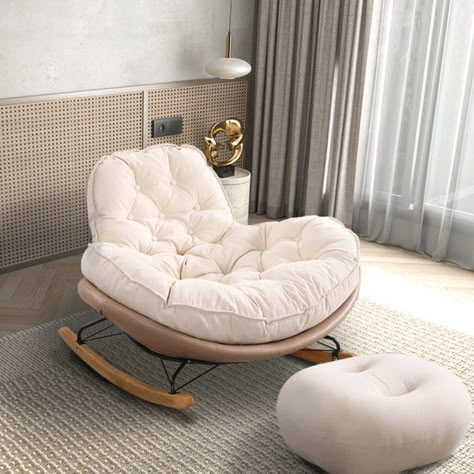 Upholstered Rocking Chair, Zimmer Diy, Upholstered Rocking Chairs, Lazy Sofa, Comfort Design, Design Living Room, Chaise Lounge Chair, Limited Time Offer, Special Price