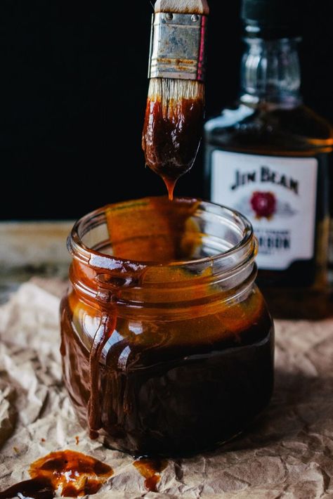 No high fructose corn syrup in this easy, homemade Honey Bourbon Barbecue Sauce. Great for dipping and grilling. Homemade Honey Bbq Sauce, Bourbon Barbecue Sauce Recipe, Bourbon Barbecue Sauce, Cooking With Bourbon, Bourbon Honey, Homemade Bourbon, Bourbon Bbq Sauce, Soup Sandwich, Homemade Bbq Sauce Recipe