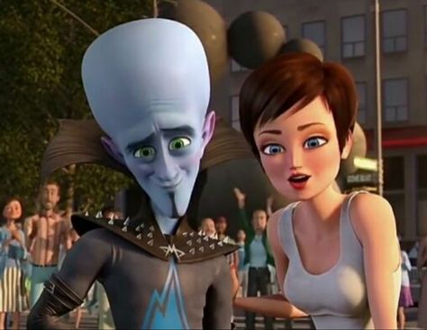 Mega Mind And Roxanne, Megamind And Roxanne, Megamind Roxanne, Megamind Movie, Couple Types, Mega Mind, Dreamworks Characters, Andrew Loomis, Prince Of Egypt