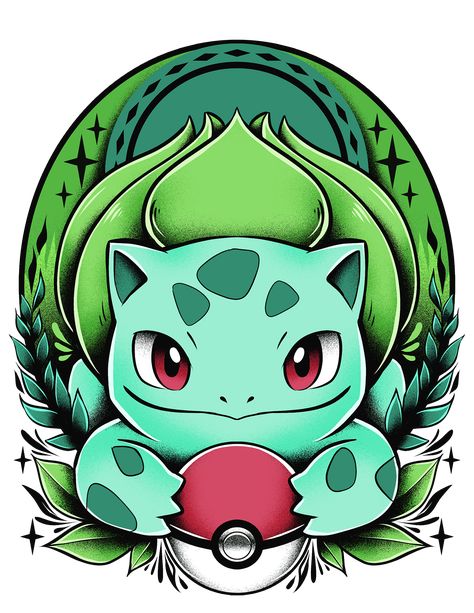 Pokemon Kanto, Bulbasaur Pokemon, Pokemon Painting, Pokemon Bulbasaur, Pokemon Starters, Pokemon Stickers, Pokemon Tattoo, Posca Art, Cute Pokemon Pictures