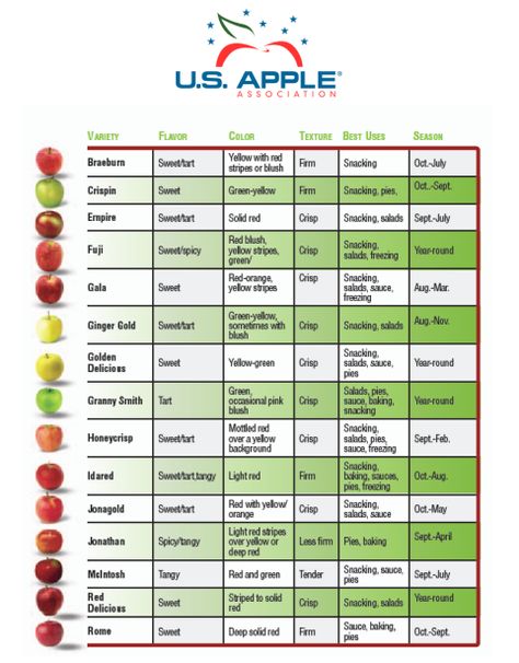 What’s the Difference Between Cooking Apples and Eating Apples? Tart Apples List, Apple Chart Types Of, Apple Sweetness Chart, Apple Varieties Charts, Types Of Apples Chart, Apple Chart, Kitchen Tricks, Apple Types, Kitchen Basics