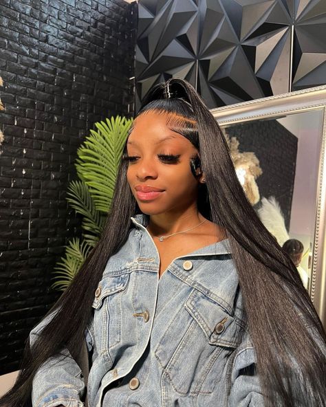 Lace Front Straight, Sew In Wig, Straight Human Hair Wigs, Weave Ponytail Hairstyles, Frontal Wig Hairstyles, Sew In Hairstyles, Quick Weave Hairstyles, Quick Braided Hairstyles, Frontal Hairstyles